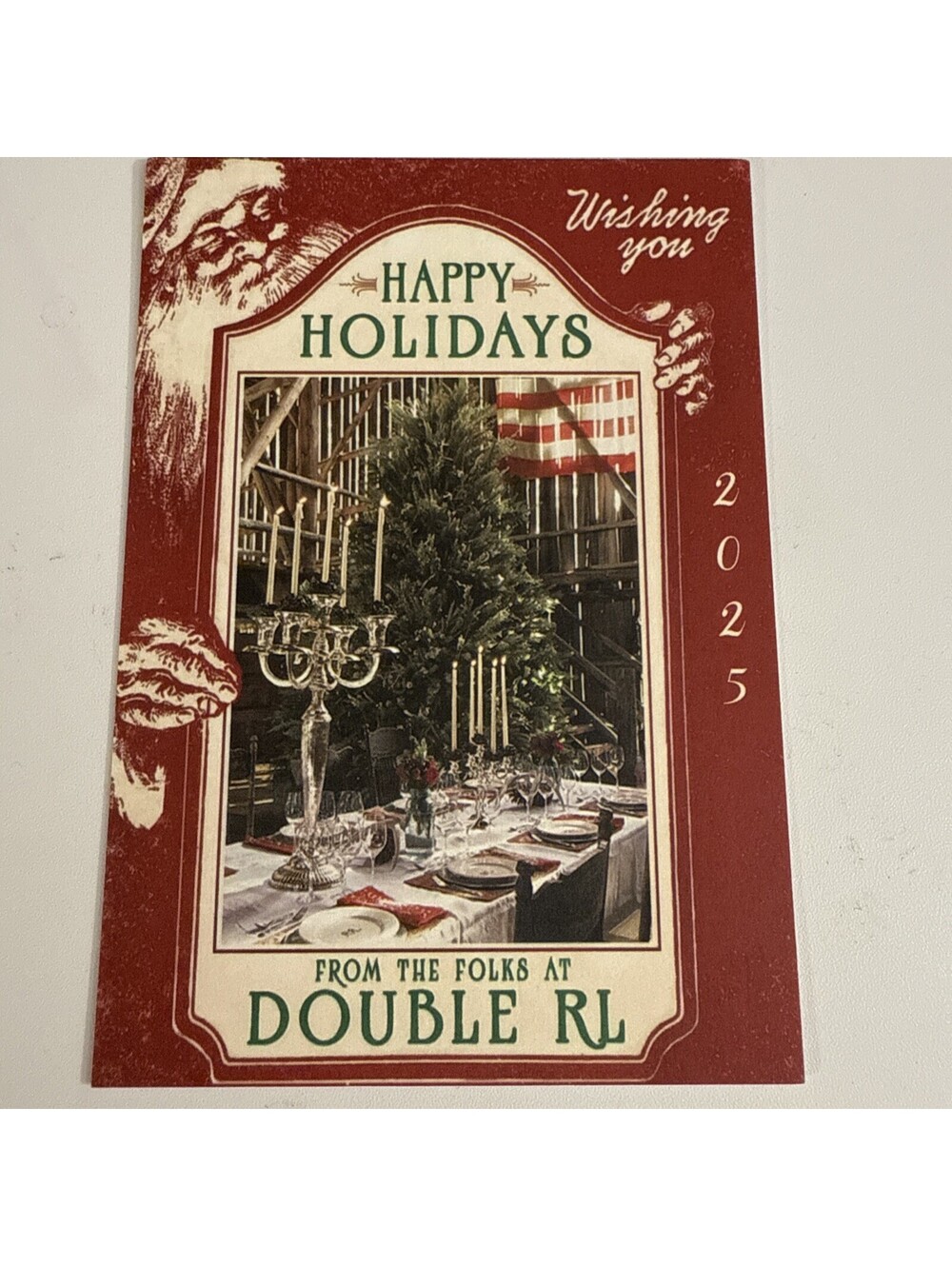 Ralph Lauren Double RL Vintage Postcard Happy Holidays 2025 5.75 X 4 In